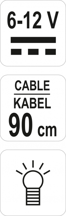 Tester tensiune YATO pentru circuite auto 6-12V cablu 90cm [5]