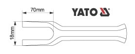 Tija pentru indepartat articulatii sferice YATO, 200mm [2]