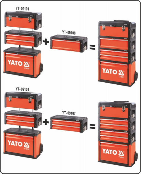 Troler pentru scule YATO, capacitate 45kg, 520X320X720mm [2]