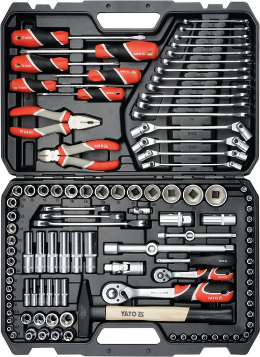 Trusa chei tubulare + antrenor YATO 1/2-1/4 109buc CrV [2]