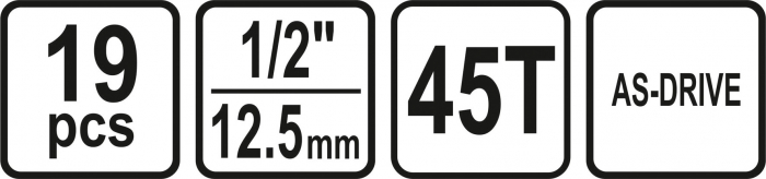 Set chei tubulare STHOR antrenor cu clichet 1/2 8 - 32mm 19buc [3]