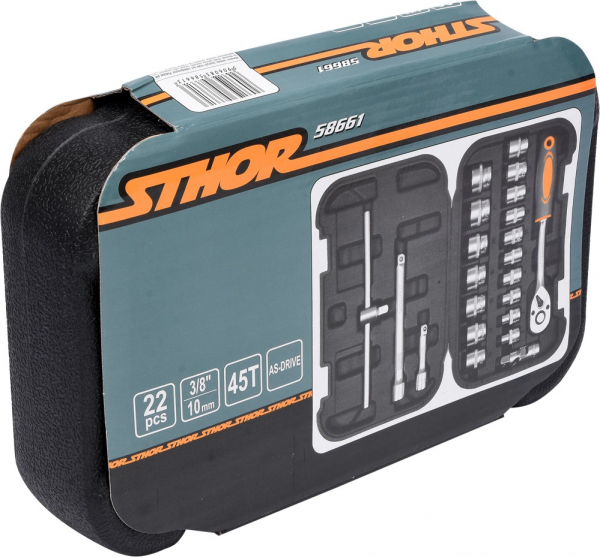 Trusa Chei Tubulare STHOR, CrV, 3/8 inch, 22 buc [3]