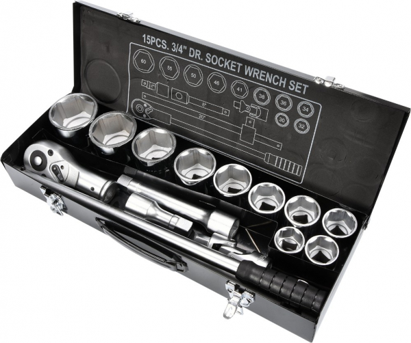Set de Chei Tubulare YATO, Hexagonale, CR-V, 3/4 inch, 15buc [2]