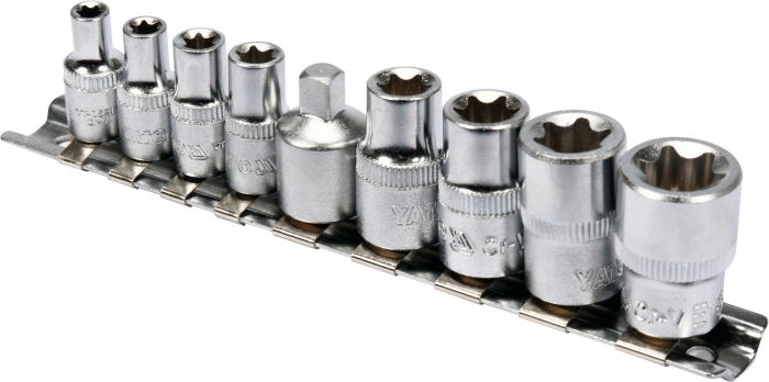 Trusa de tubulare torx YATO E5-E16, 1/4 CrV 9buc [2]