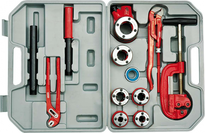 TRUSA FILIERE PENTRU TEVI 1/4 - 5/4 INCH 15 PIESE VOREL [2]