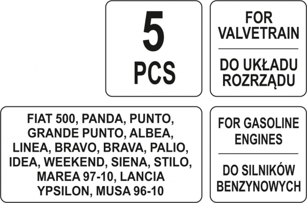 Trusa reglare YATO, pentru distributie motor benzina, 5buc [5]