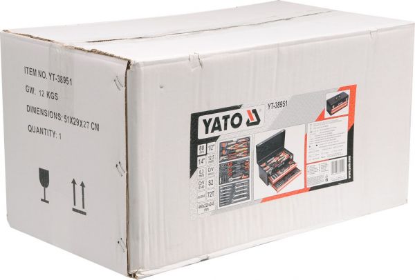Trusa scule profesionala Yato, metalica, 80 piese [7]
