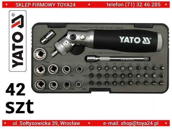 Trusa surubelnite YATO 1/4 CrV 42 piese [2]