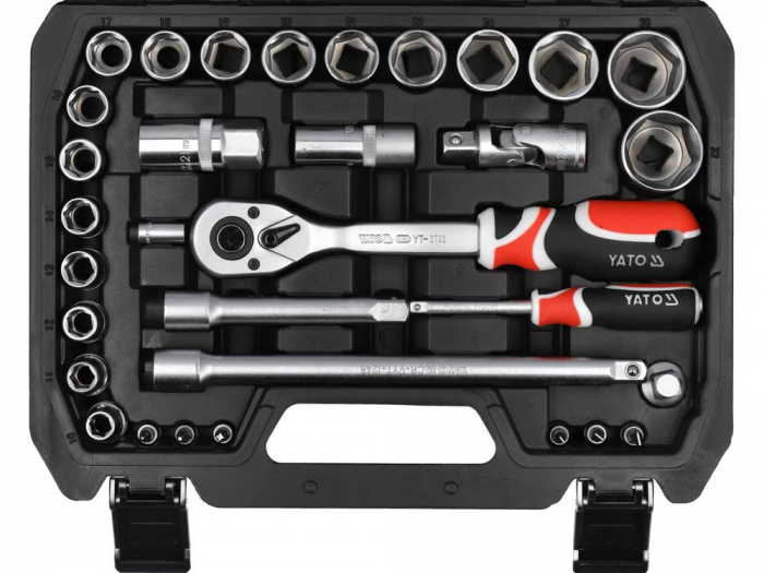 Trusa tubulare 1/2-1/4 CrV YATO 60buc [2]