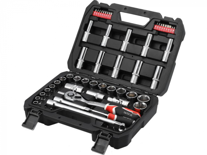 Trusa tubulare 1/2-1/4 CrV YATO 60buc [4]