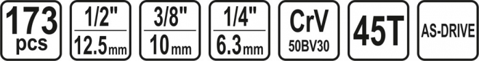 Trusa tubulare 1/4-1/2-3/8 STHOR 173buc XXL [5]