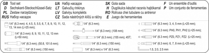 Trusa tubulare 1/4 STHOR 42buc XS [6]
