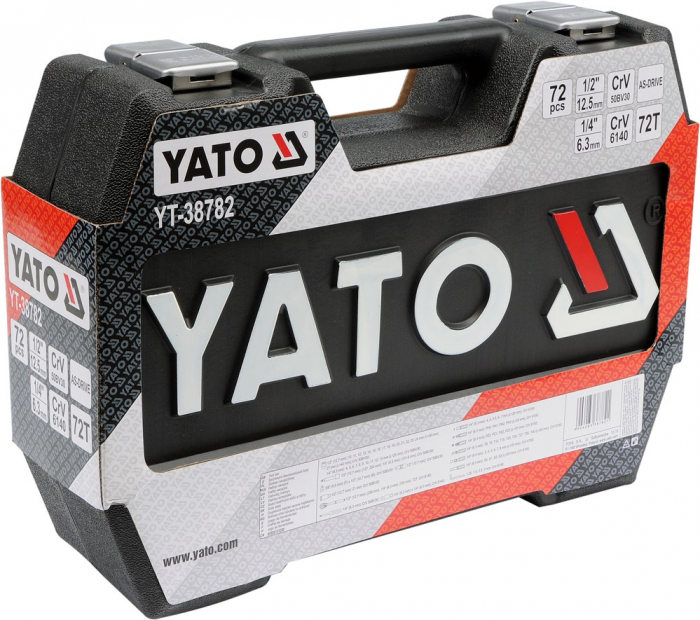 Trusa tubulare YATO 1/4-1/2 CrV 72pcs [3]