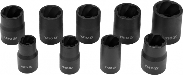 Trusa tubulare YATO, pentru piulite deteriorate, 3/8", 10buc [2]
