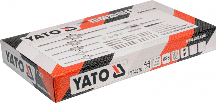Trusa YATO Tarozi si Filiere M3-M12 HSS 44buc [2]