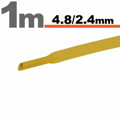 Tub Termocontractibil Galben , 4,8 2,4 mm