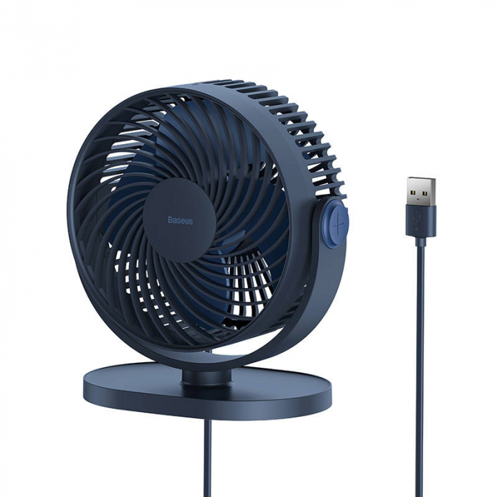 Ventilator de birou oscilant BASEUS Serenity USB 3W 5V / 1A 3 viteze (albastru) ACYY000003 [5]