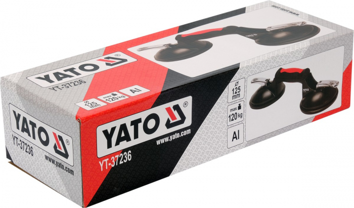 Ventuza pentru sticla 2 x 125mm max 120kg YATO aluminiu [3]
