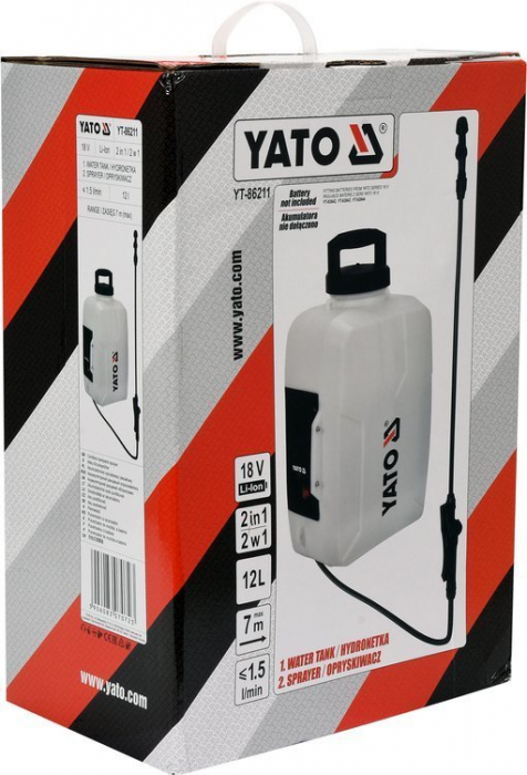 Vermorel YATO 12L 18V 1.5L/min 7m Fara acumulator si incarcator [11]