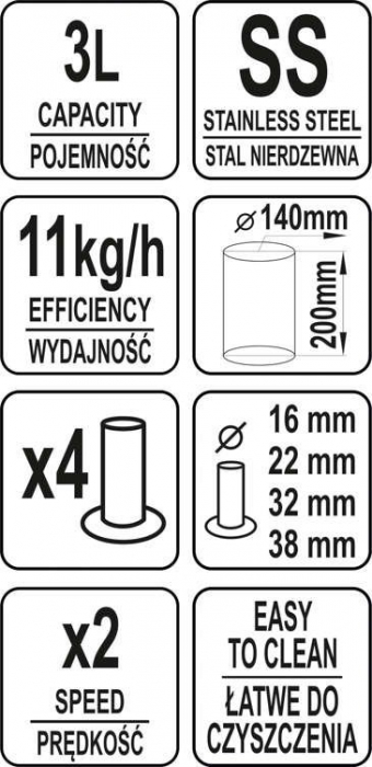 Masina pentru carnati YATO 3L 140X200mm [10]