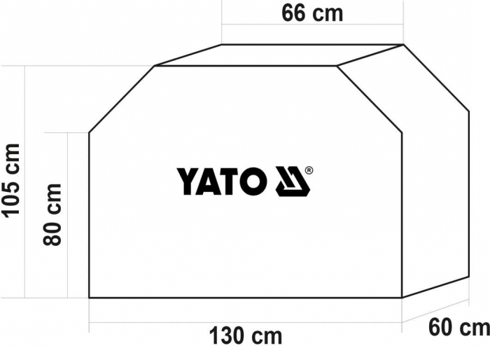 Prelata pentru gratar YATO tip husa 130X60X105 cm PVC [3]