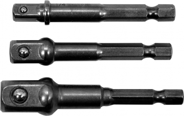 Set adaptoare yato, pentru chei tubulare, 1 4 - 3 8 - 1 2 inch, 3buc