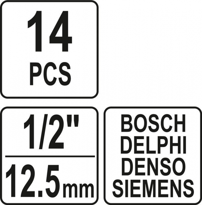 Set extractoare YATO pentru injectoare BOSCH - DELPHI 14pcs [5]