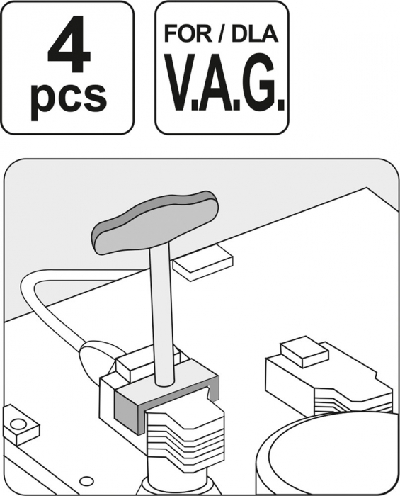 Set extractoare YATO pentru bobine de inductie VAG [6]