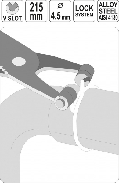 Cleste strangere coliere furtun YATO, 4.5mm, 215mm [3]