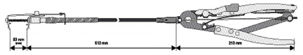Cleste pentru coliere Yato, cu cablu, 513mm [2]