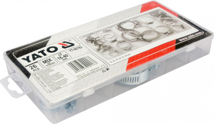 Set YATO, coliere furtun, 16 - 40 mm, 26 buc [3]