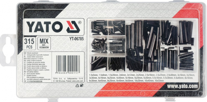 Set YATO, stift elastic crestat, 315 buc [2]