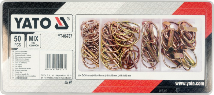 Set YATO, pini pentru securizat, 50 buc [2]