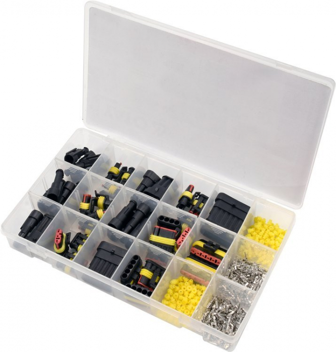 Set YATO, conectori electrici, 424 buc [2]