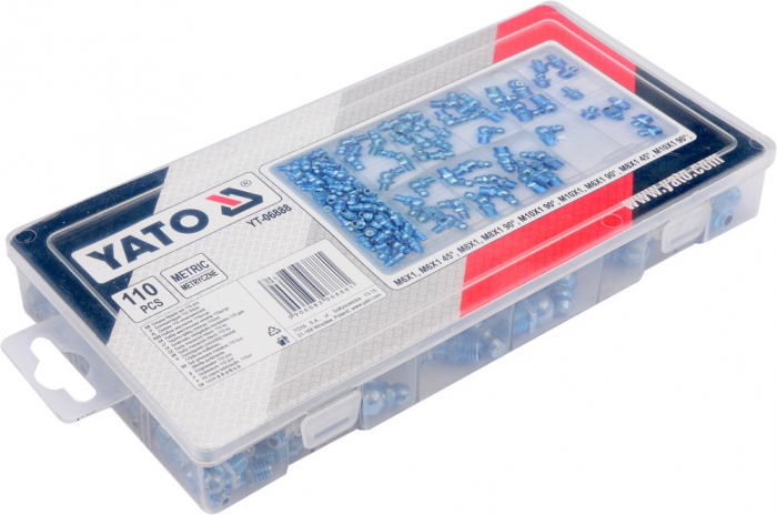 Set capete metalice YATO, pentru gresoare, 110 buc [3]