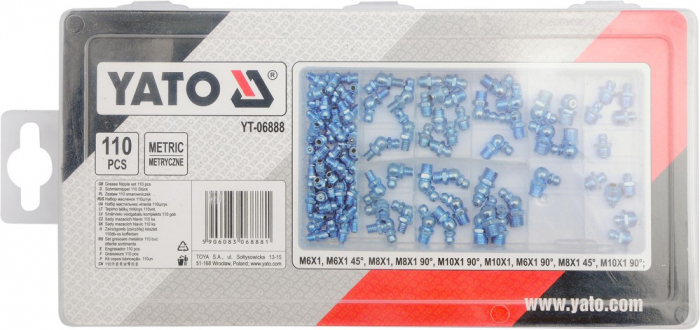 Set capete metalice YATO, pentru gresoare, 110 buc [4]