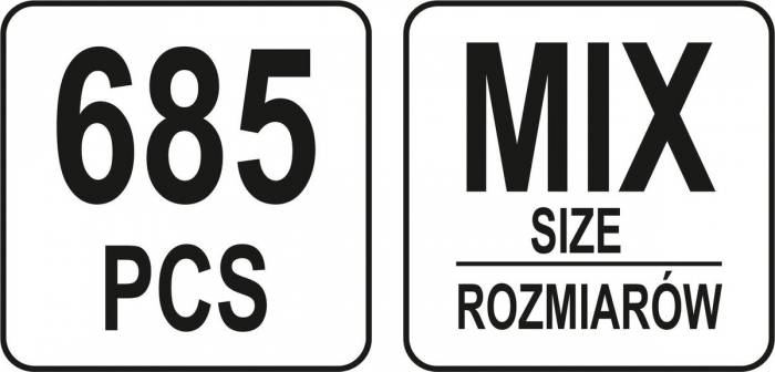 Set conectori YATO, pentru cabluri, 685 buc [4]