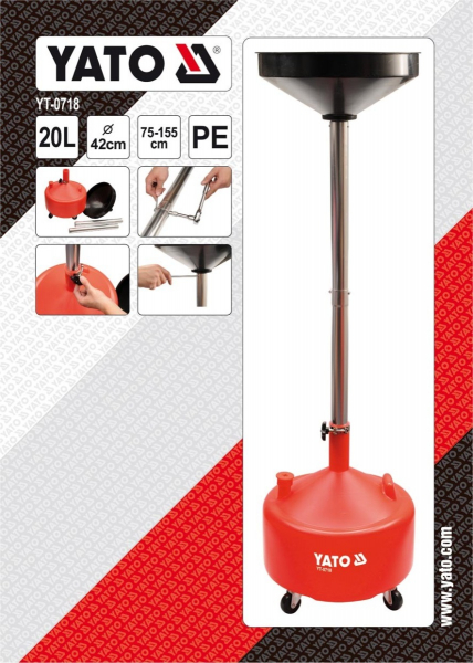 Bazin recuperare ulei uzat YATO, 20L, Ø42cm [5]