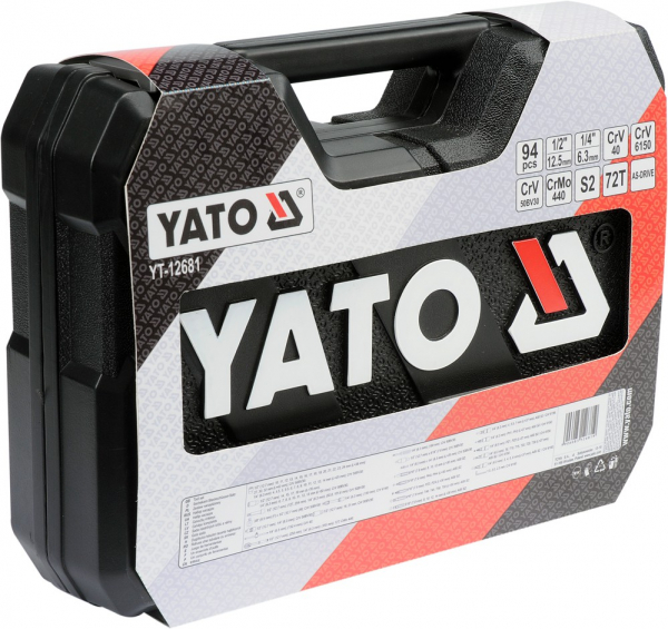 Trusa chei tubulare profesionala YATO, 1/2 - 1/4, CrV, 94buc [4]