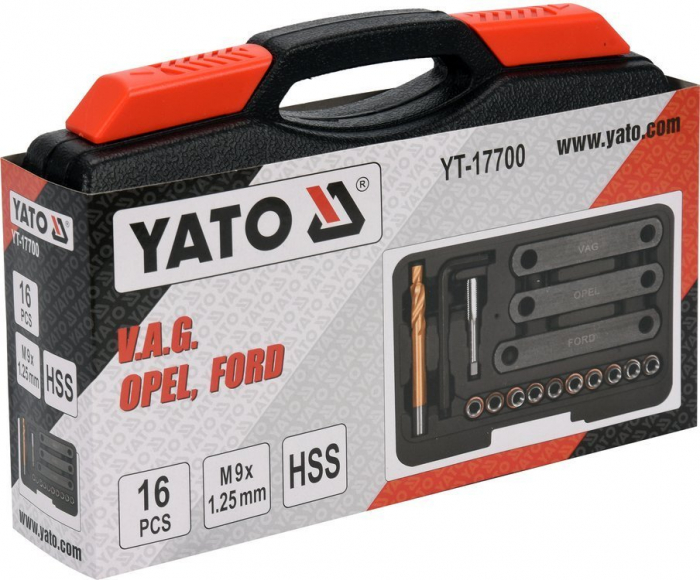 Kit YATO pentru reparat filete FORD/OPEL/VAG 16buc [2]