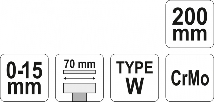 Cleste autoblocant pentru tabla YATO tip W CrMo 0-15mm 200mm [4]