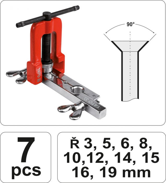 Set YATO, Dispozitiv de Bercuit Tevi, 3 - 19mm, 7 buc [5]