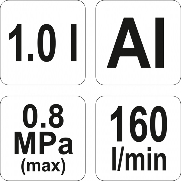 Pistol pentru sablat YATO, rezervor metalic, 1l, 6.3mm [6]