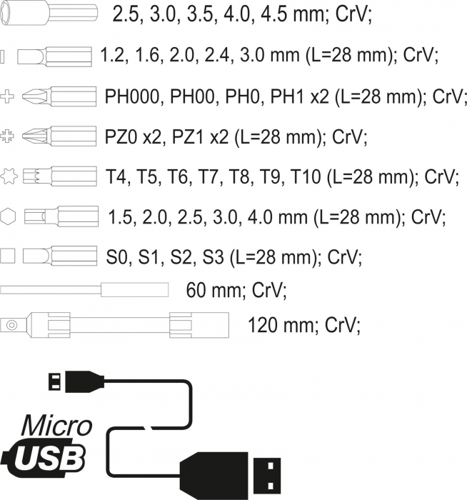 Set YATO surubelnita precizie cu acumulator 3.6V + biti 39pcs [7]