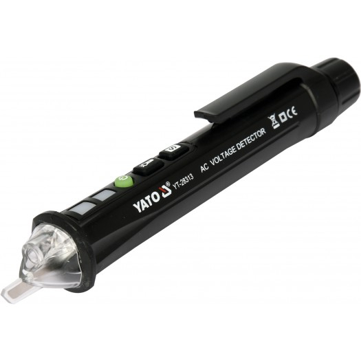 Tester digital yato, pentru tensiune, cu lanterna, 12 - 1000v, 50 60 hz