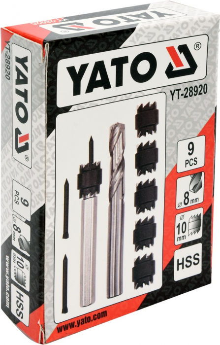 Set YATO, alezaj pentru sudura in puncte, 9pcs [4]