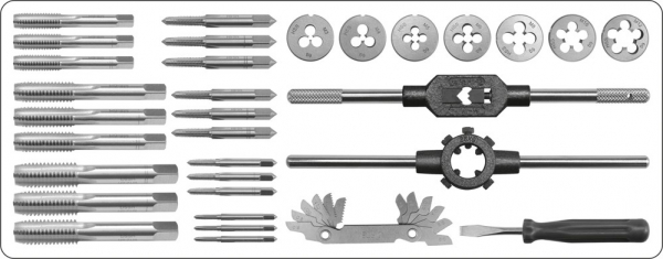 Trusa YATO, Tarozi si Filiere, M3-M12, HSS, 32buc [2]