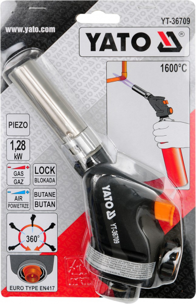 Arzator cu gaz YATO, piezo, 1600 °C [2]