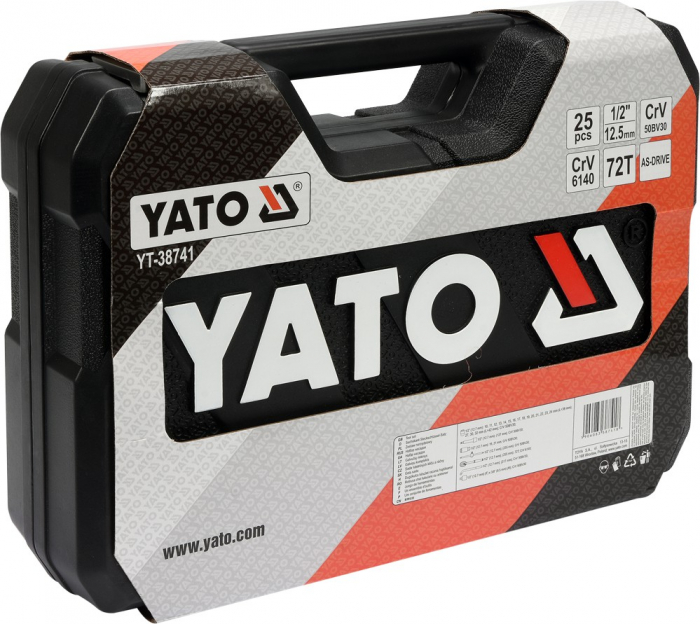 Trusa tubulare YATO 1/2 CrV 25pcs [3]