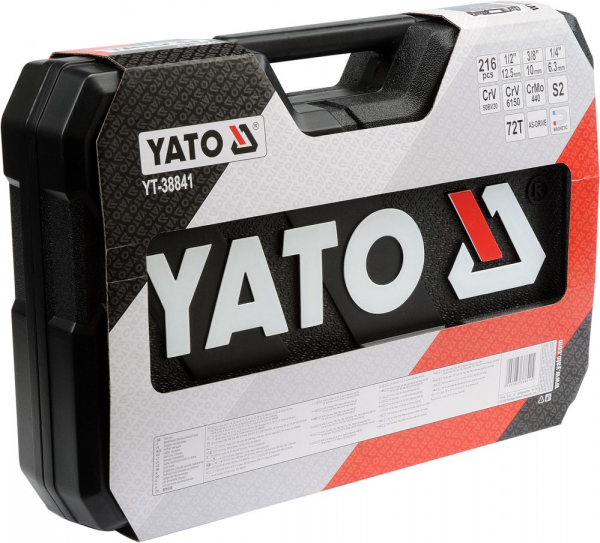 Pachet YATO, Trusa scule profesionala, 216buc + Set imbus canelate, 40buc [5]